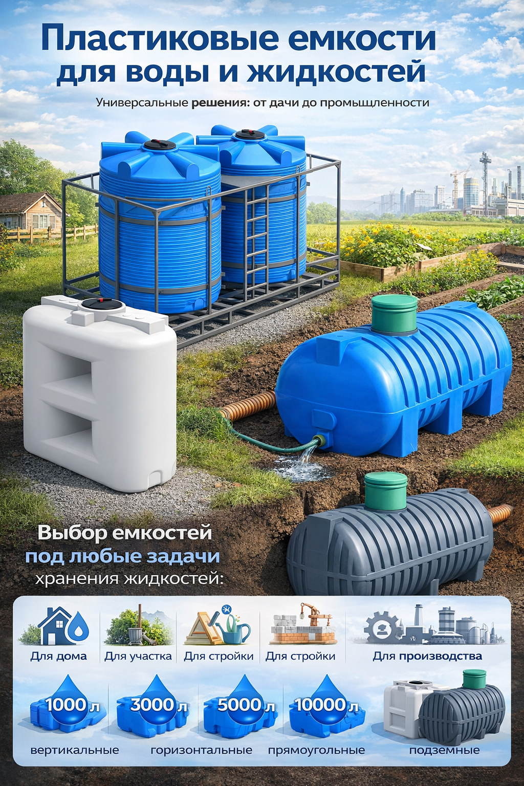 Пластиковые емкости под любые задачи в 0FFER