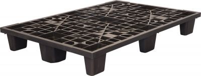 Паллет 1200x800х160 перфорированный, вкладываемый, на 9-х ножках, арт. TR 1208 L черный, код: 12748