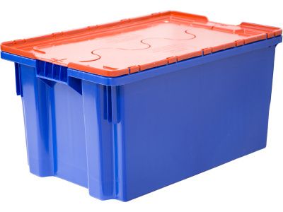 Ящик с крышкой, Safe Pro, 600×400×315, синий, код:29602