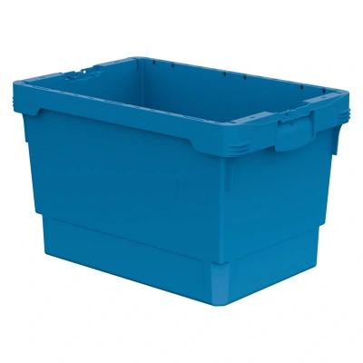 Вкладываемый контейнер INSTORE KV-6437 600x400x370 мм голубой со сплошным дном