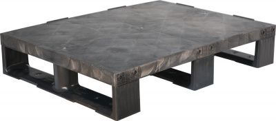 Паллет 800x600х150 сплошной, на 3-х полозьях, арт. TR 680 черный, код: 07877