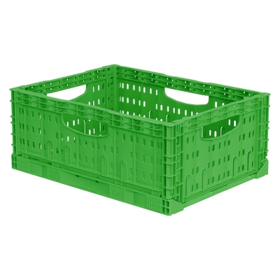Складной ящик FC-4317 400х300х170 мм салатовый перфорированный