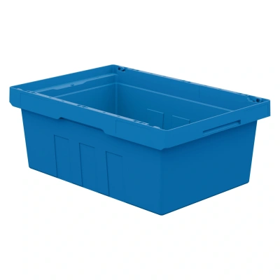 Вкладываемый контейнер INSTORE KV-6422 600x400x220 мм голубой со сплошным дном