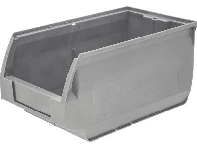 Ящик сплошной 400×230×200 мм, объем 18.4 л., арт.: 5004, серый, код: 17625