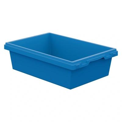 Вкладываемый контейнер INSTORE KV-6416 600x400x165 мм голубой со сплошным дном