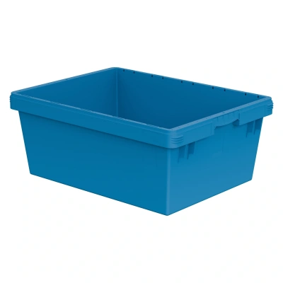 Вкладываемый контейнер INSTORE KV-8632.1 800х600х320 мм голубой со сплошным дном и штабельным упором