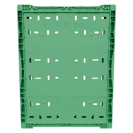 Складной ящик FC-4317 400х300х170 мм зелёный перфорированный