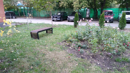 Скамейка стальная «Флеш» без спинки 2,1 м