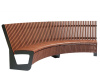 Скамейка стальная полукруглая «Авиньон» 2920 мм