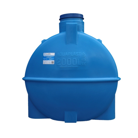 Овально-горизонтальная емкость Aquaplast 2000 л Синий