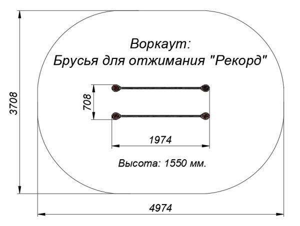 Воркаут «Брусья для отжимания Рекорд»