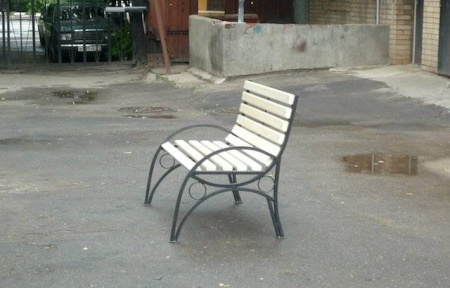 Скамейка стальная «Бульвар» 3,0 м (3 опоры)