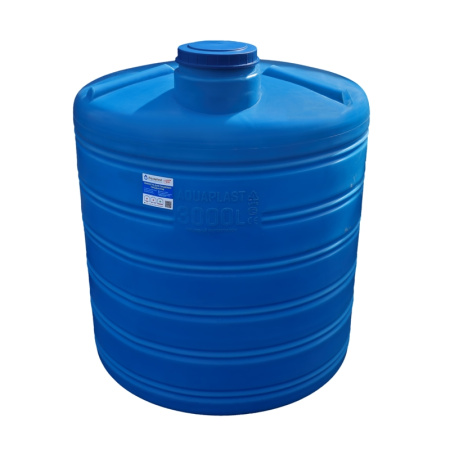 Овально-вертикальная емкость Aquaplast 3000 л Синий