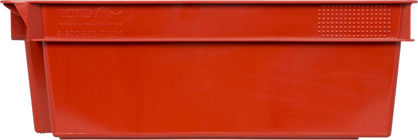 Ящик сплошной 600×400×200 мм, объем 37 л., арт.: 206, красный, код: 01307