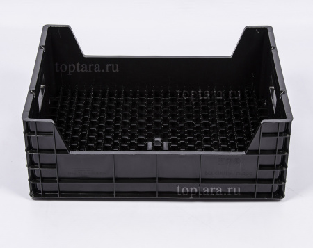 Ящик 600х400х190 для гидропонной выгонки с клапаном черный