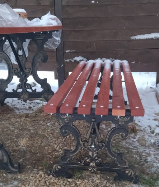 Банкетка чугунная «Ампир» 1,5 м