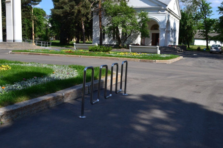 Велопарковка «Квадро» из нержавеющей стали