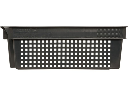 Ящик перфорированный 600×400×200, арт.: 102-1, объём 38, чёрный, код: 00346
