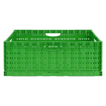 Складной ящик FC-6422 600х400х220 мм салатовый перфорированный