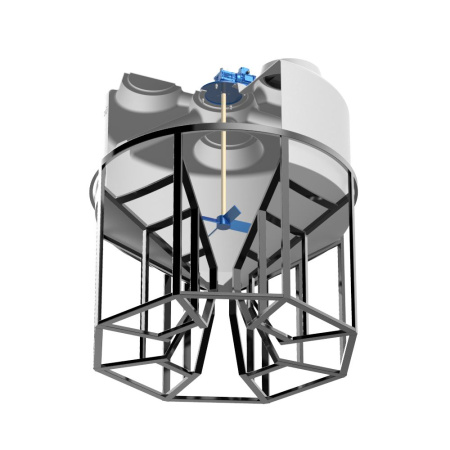 Емкость KV 3000 литров с лопастной мешалкой Белая