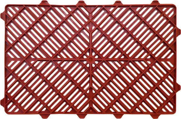 Ящик перфорированный 600×400×150, арт.: 216, объём 27, красный, код: 01168