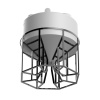 Емкость KV 3000 литров с лопастной мешалкой Белая