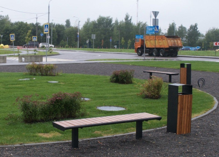 Скамейка стальная «Поло» без спинки 1,8 м