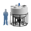 Емкость KV 3000 литров с пропеллерной мешалкой Белая