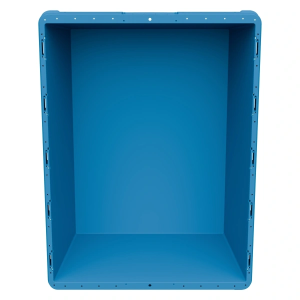 Вкладываемый контейнер INSTORE KV-8632.1 800х600х320 мм голубой со сплошным дном и штабельным упором