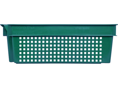 Ящик перфорированный 600×400×200, арт.: 102-1, объём 37, зелёный, код: 04154