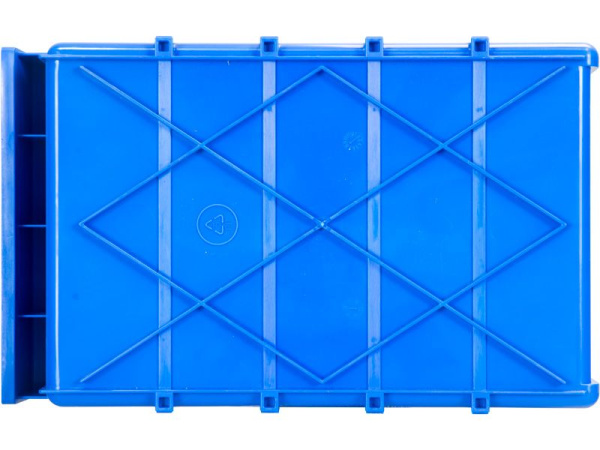 Ящик сплошной 300×185×100 мм, объем 5.55 л., арт.: 6002, синий, код: 10459