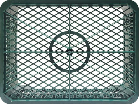Ящик перфорированный 400×300×155, арт.: 110-1, объём 15.5, зелёный, код: 21284