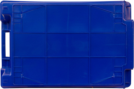 Ящик сплошной 600×400×200 мм, объем 37 л., арт.: 206, синий, код: 02263