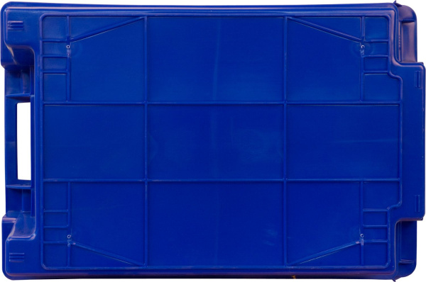 Ящик сплошной 600×400×200 мм, объем 37 л., арт.: 206, синий, код: 02263